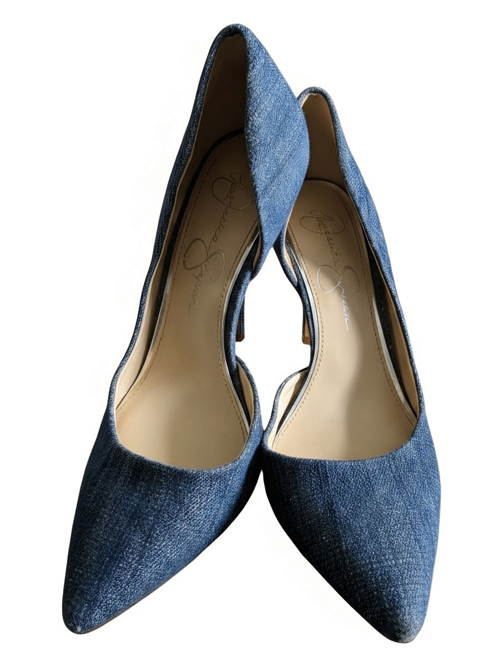 Jessica Simpson Denim Blue Pointed-Toe Pumps
